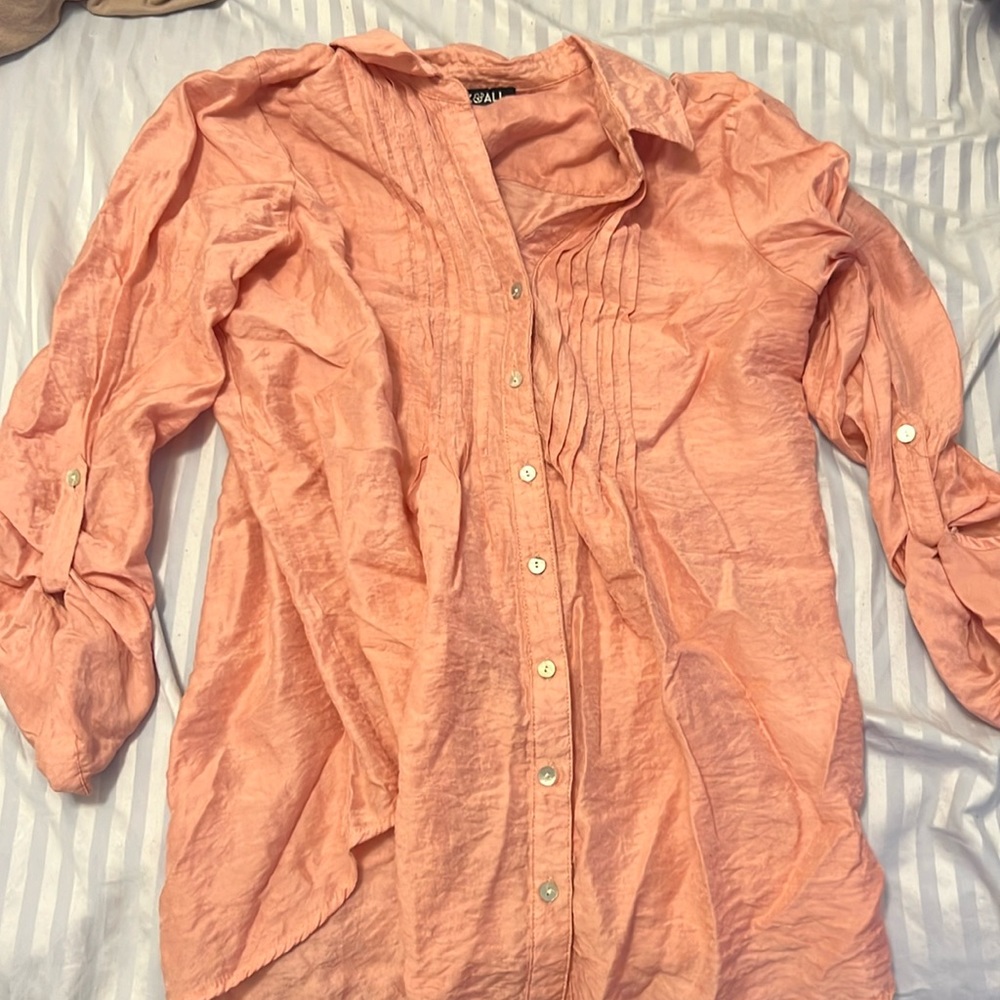 Pink Business Button Up, size M